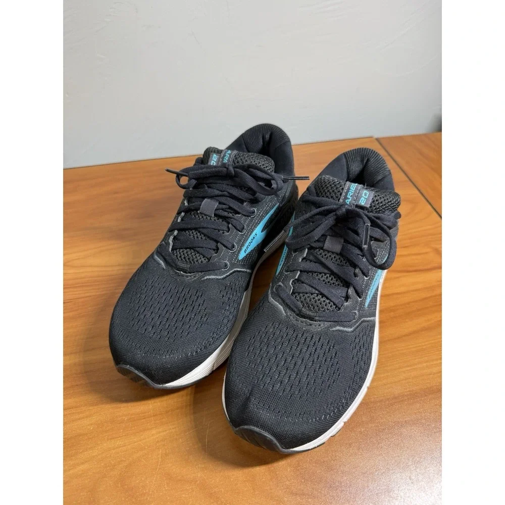 Brooks Ariel 20 Running Shoes Black Teal Mesh Women's Size 8.5B